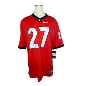 New Nike Georgia Bulldogs UG #27 Red Football Jersey - Men’s Large